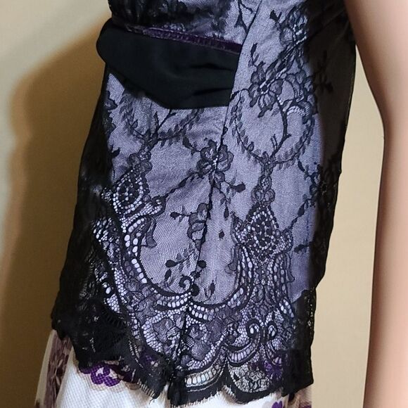 Moda international lavender velvet strapless blous - Picture 4 of 10